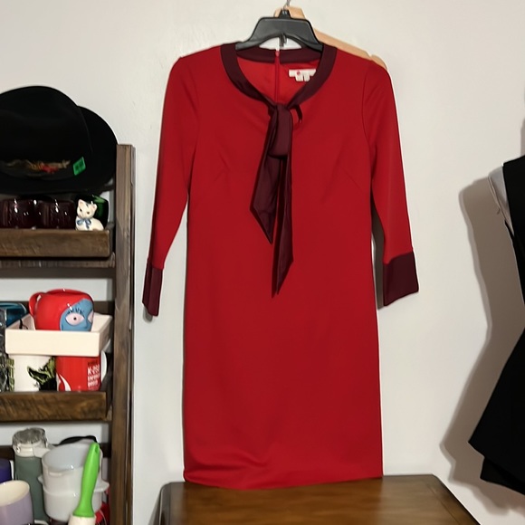 Boden Poinsettia Josie Ponte Dress - Picture 6 of 7